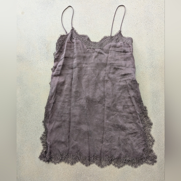 Elegant Lace Trimmed Slip Dress - Picture 2 of 6